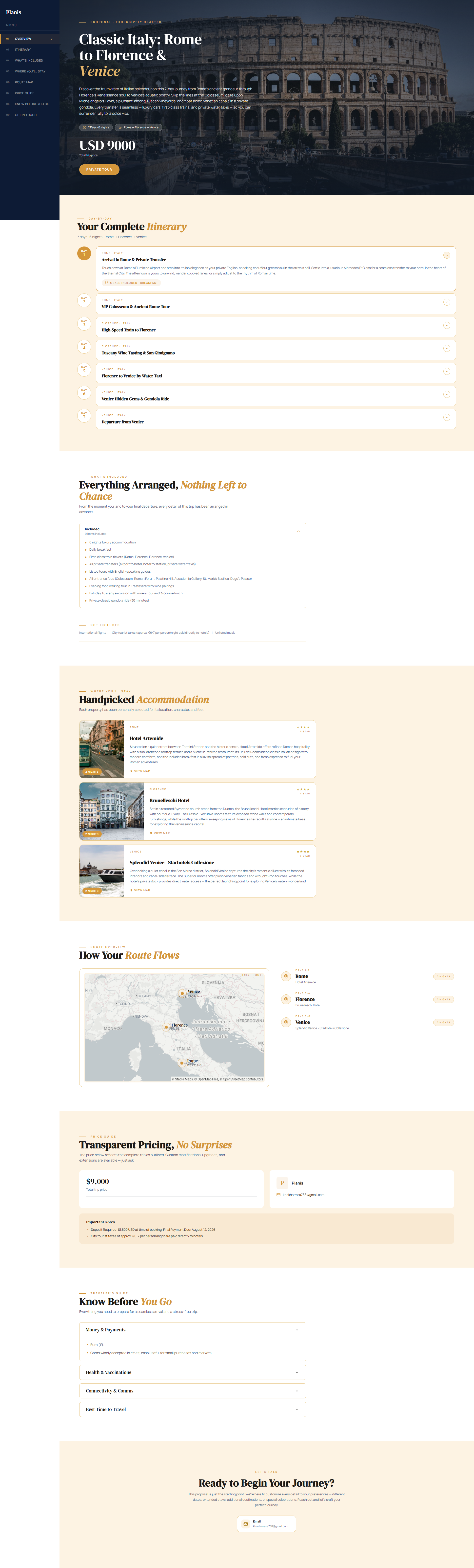 Hero sample plan template preview